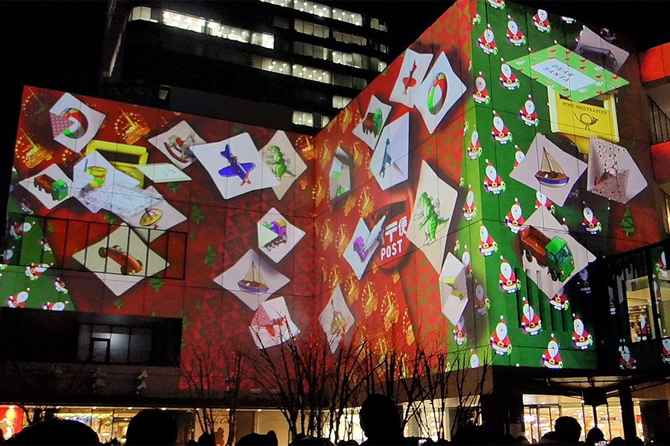 東京スカイツリー がクリスマスツリーに 入場無料 演出一流の東京スカイツリー プロジェクションマッピング 1 Tabitek タビテク